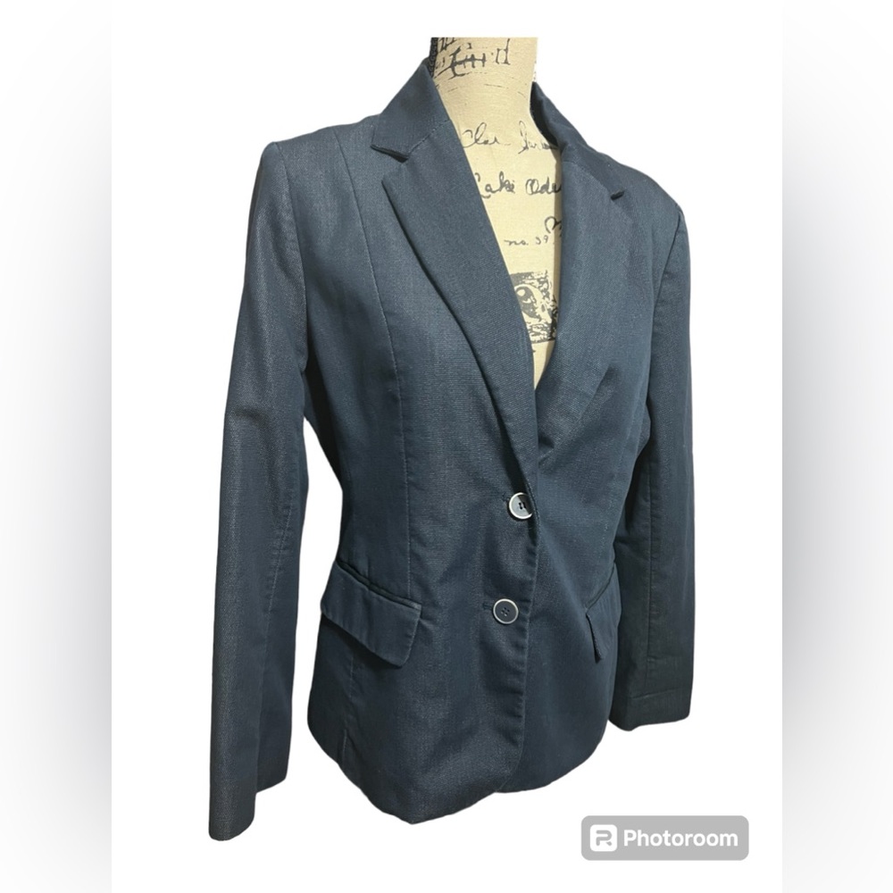 60- New York & Company Cotton Navy blue blazer 14